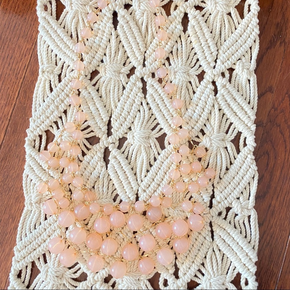 NWOT J. Crew | Multi strand pale pink beaded necklace #281 - Picture 2 of 5